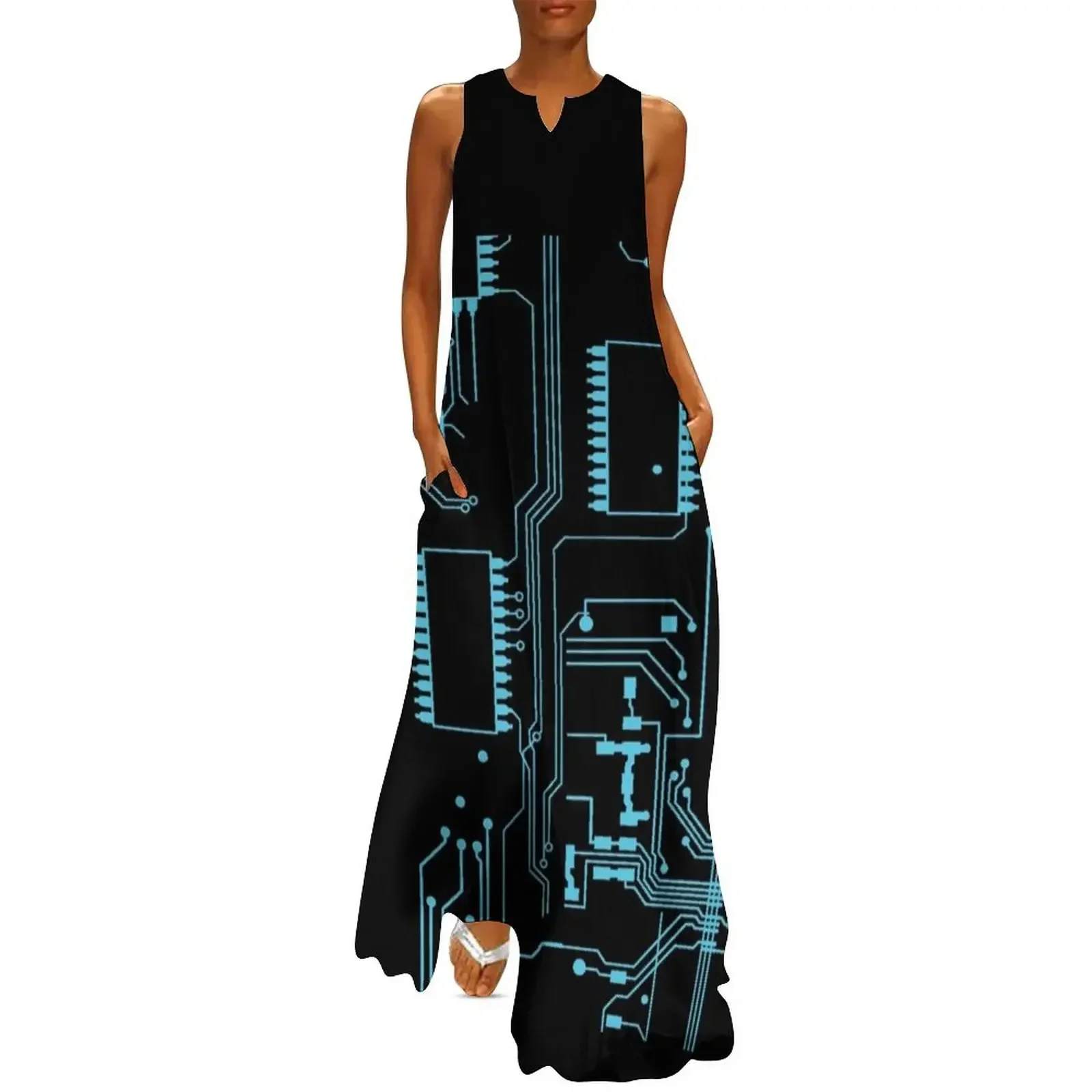 

Electronic Circuit Board Engineering Long Dress Dress for pregnant women evening dress woman for women