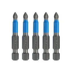 5pcs 50mm Anti Slip Screwdriver Electric Impact Bit PH1 PH2 PH3 PZ1 PZ2 PZ3 For 1/4inch Electric Hand Drill Screwdriver