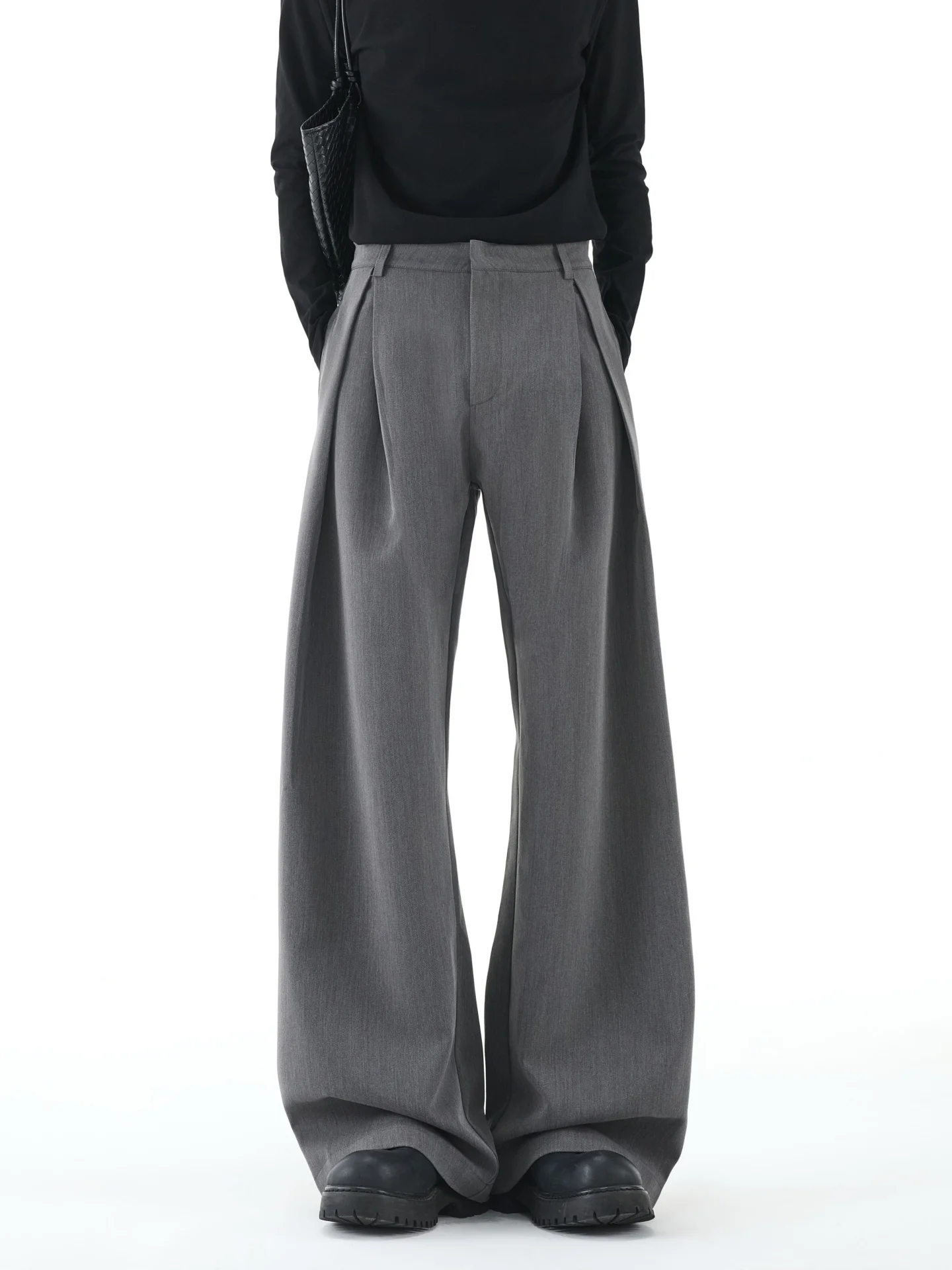 

Мужские повседневные брюки Ele 3D с двойными плиссированными слоями, свободного кроя, А-силуэт, весенняя мода, плиссировка «нож», в стиле Old Money