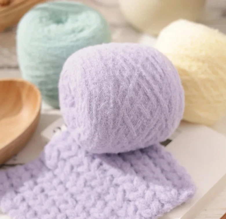 

DIY Milk Mousse Super Soft Cloud Cotton Thread Soft Skin-friendly Scarf Hat Sweater Handmade Wool Ball