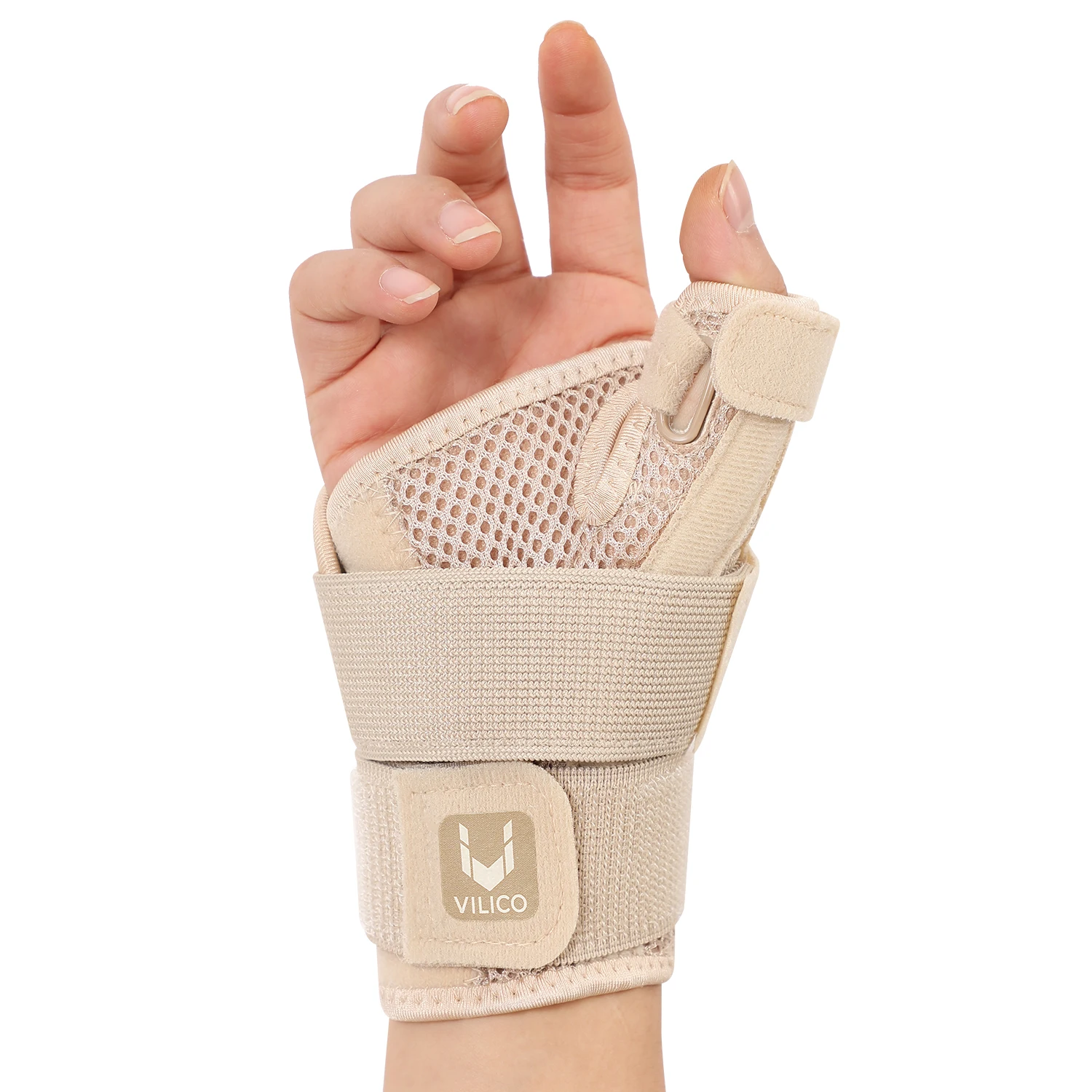 Flexibele spalk Pols Duimsteun Brace voor tendinitis Artritis Ademende duimbeschermer Guard Past op rechter- en linkerhand - afbeelding 2