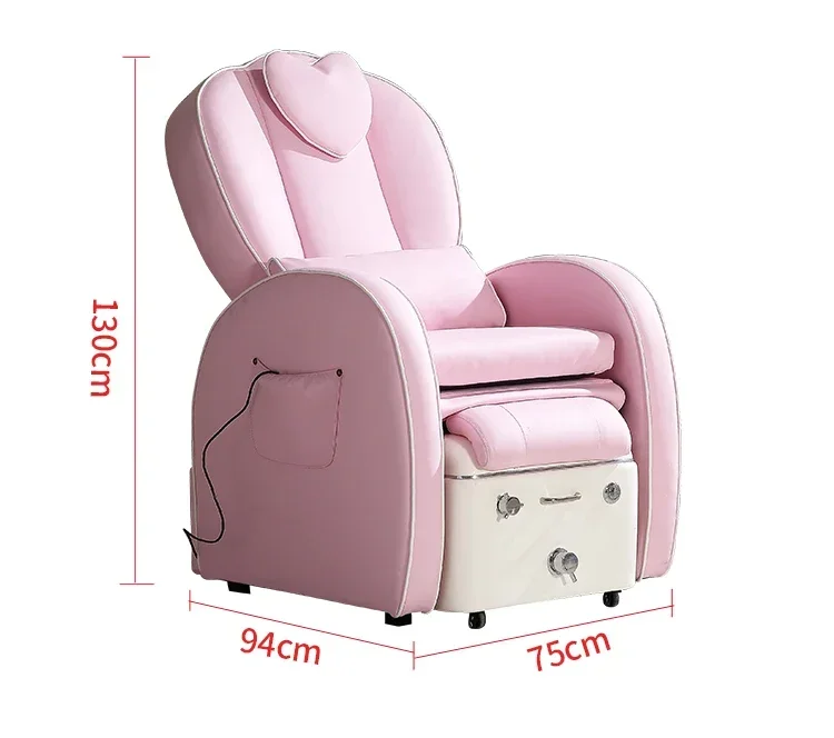 Electric Manicure Couch Reclining Pedicure Chair Single Beauty Eyelash Massage Nail Salon