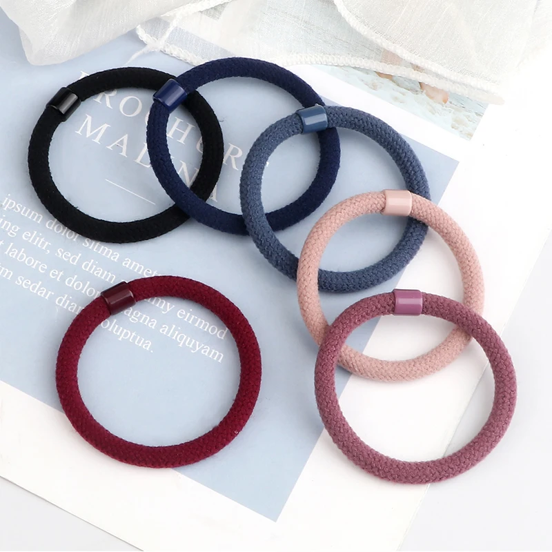 Scrunchies coloridos de alta elasticidad para mujeres y niñas, bandas de goma, cuerdas para el cabello, anillos básicos simples para el cabello, accesorios para la cabeza, 10 piezas por juego