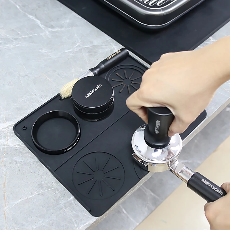 Kaffee Tamper Matte Verteiler Station Siebträger Silikon Pad Espresso Maker Bar Zubehör Coffeeware Ecke Barista Werkzeuge – Detail 12