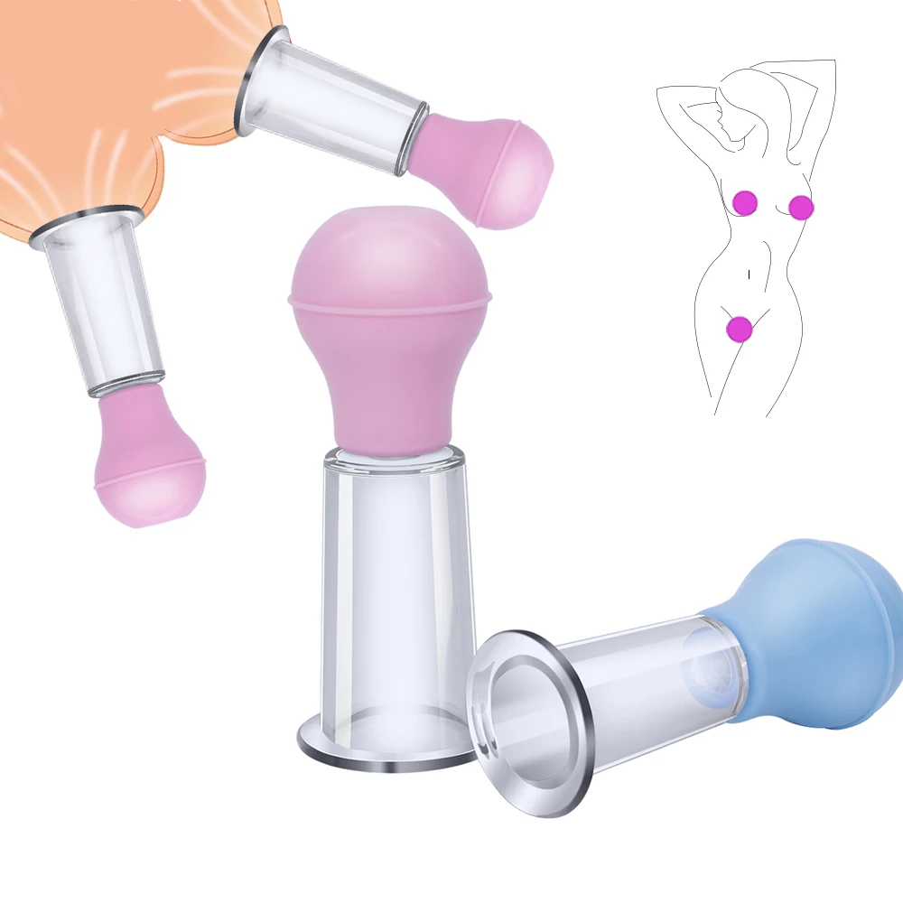 Erotic Nipple Orthotics Sucker Breast Enlarger Massager Breast Suction Vacuum Pump Clitoris Sucker Sex Toys For Women Adult Game