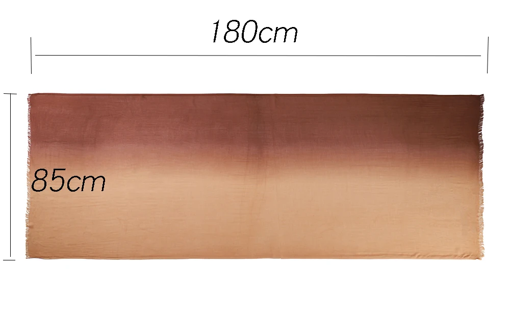 Vintage Farbverlauf Hijab mit Quasten, weicher, leichter muslimischer Kopftuch, türkischer Stil, Fransen-Schal, Wickel für Damen, islamischer Turban – Detail 1