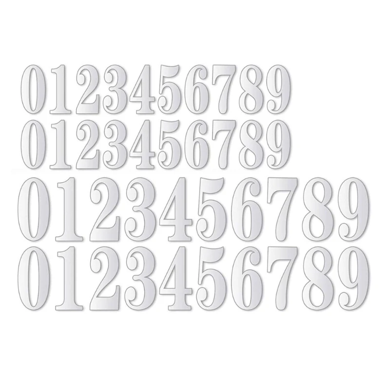 

4Sets Visible Day and Night Reflective Number Stickers for Mailboxes and Signs
