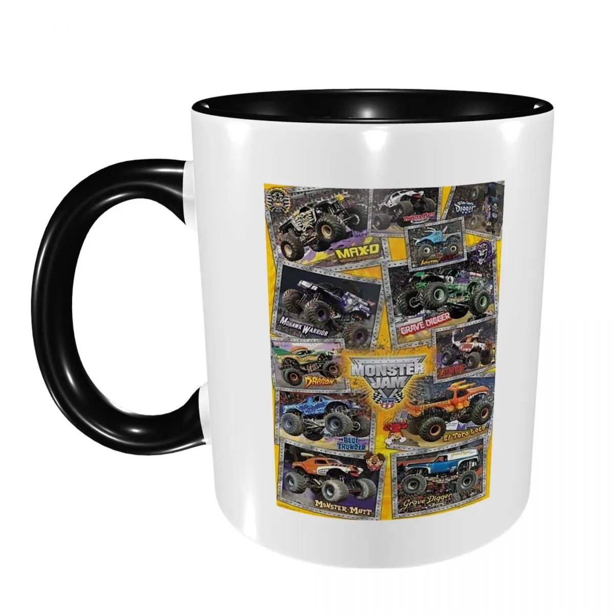 Classic Monster Jam Pattern Mug Funny Ceramic Coffee Cups Tea Mugs Milk Cup Drinkware Gift for Woman Man
