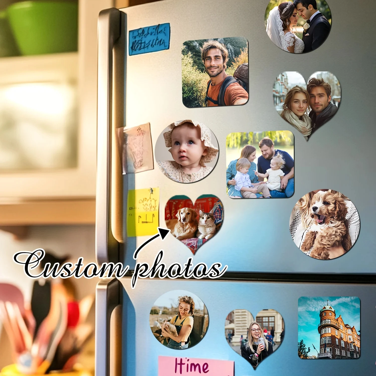 Photo Fridge Magnets Square Round Or Christmas Tree Shape And Other Soft Suitable for Refrigerators Offices Custom Your Design