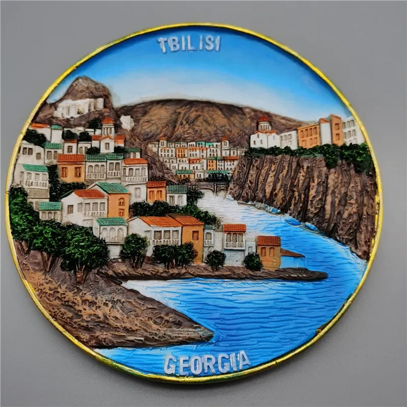 Georgia Tourism Souvenir Old Tbilisi Batumi 3d Resin Disk Landscape Wall Home Decoration Gifts Handicraft Articles Ornaments