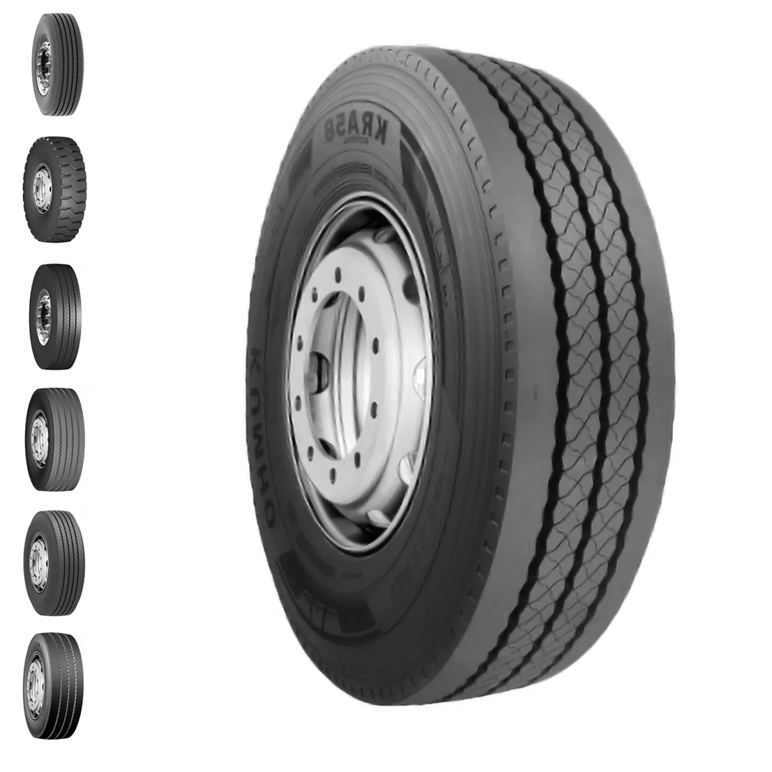 KRA58+high Load Capacity Low Failure Tires with Strong Grip All Wheel Position Tires Medium and Short Journey Tires