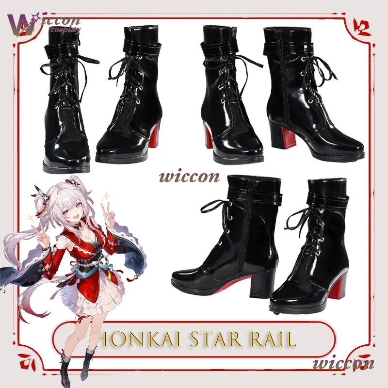 

Ботинки на высоком каблуке SAIK Sparxie Sparkle Honkai Star Rail для косплея, аниме-фестивалей, вечеринок, женские косплей-туфли, реквизит для Хэллоуина