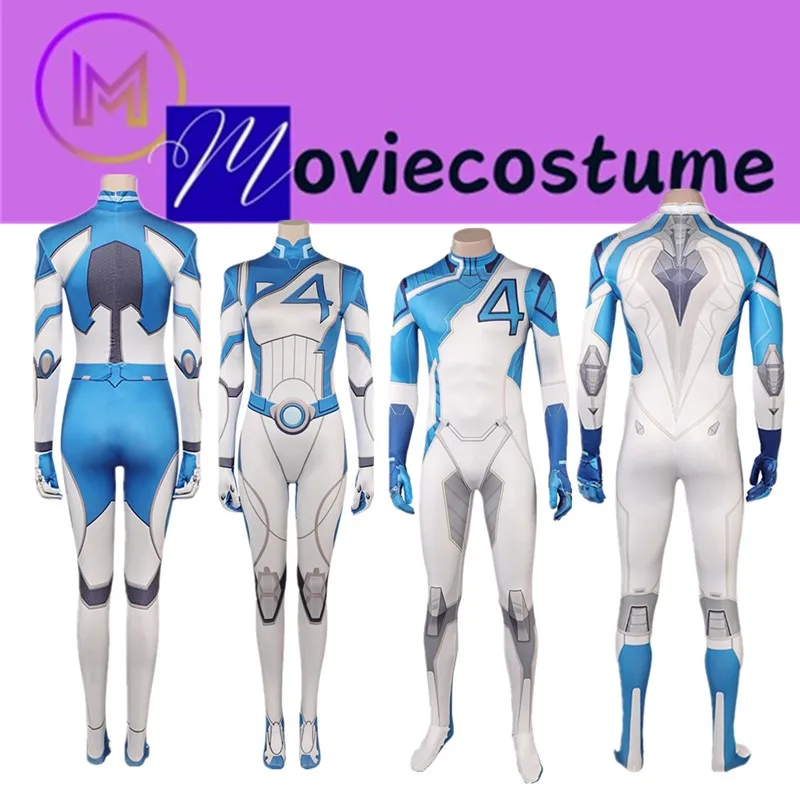 

Human Cosplay Torch Costume Invisible Woman Fantasia Jumpsuit Susan Storm Bodysuit Outfits Halloween Carnival Disguise Suit