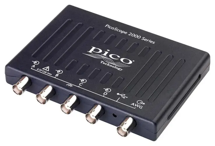 PICO picoscopio 2405A PC oscilloscopio USB, attivazione digitale, picoscopio 2000, 4 canali, 25 MHz, 500 MSPS, 48 kpts