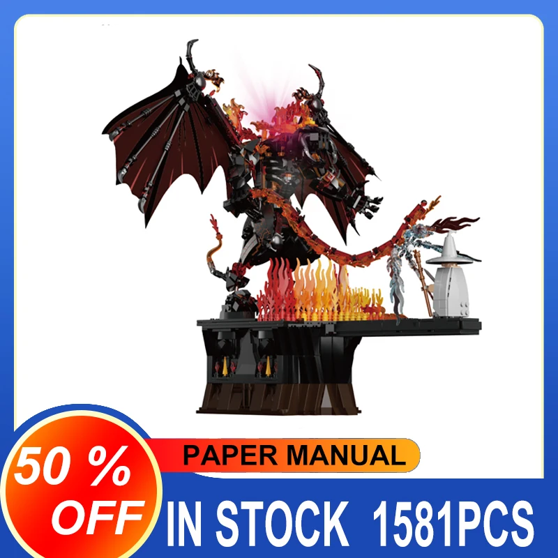 

New 66206 Flame Demon Black Dragon House Building Blocks Bricks Model Assembling Children's Toys Holiday Gift Set