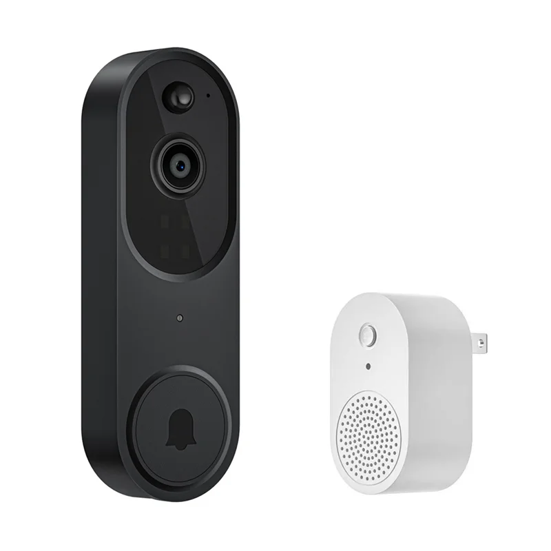 ABRU-US PLUG,1080P Wireless Video Doorbell Camera,Chime Ringer With Live View,2-Way Audio,2.4G Wifi,Night Vision