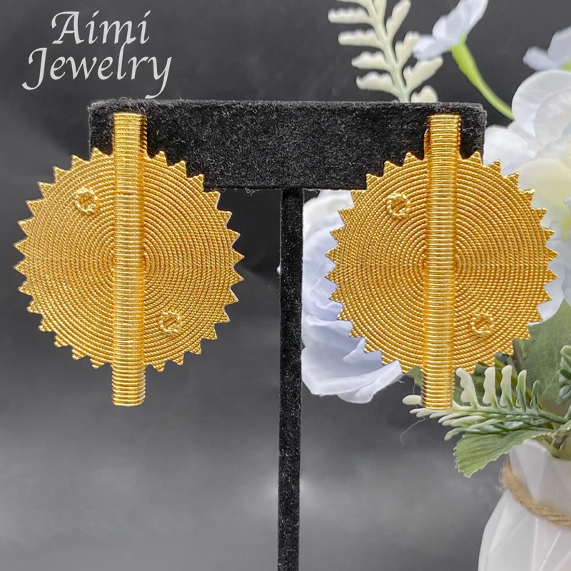18K Gold Plated Dollar Jewelry Set Necklace Trendy Pendant Earring Rings Vintage Gold Chain Women Party Bridal Wedding Gifts