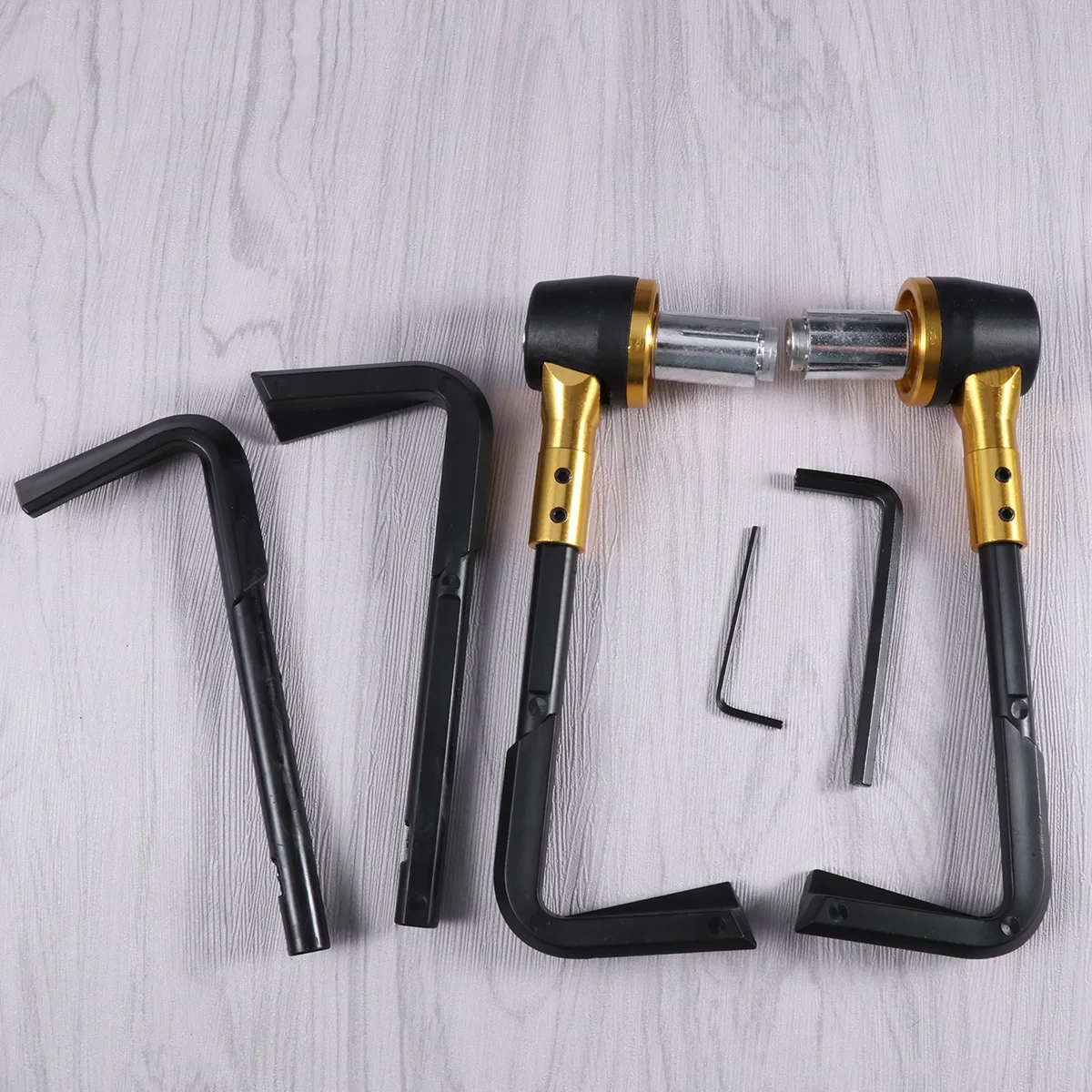 المهنية 78 بوصة الفرامل مقبض حامي قابل للتعديل الألومنيوم باستخدام الحاسب الآلي دراجة نارية المقود قبضة اليد بار نهاية الحرس عدم الانزلاق #1