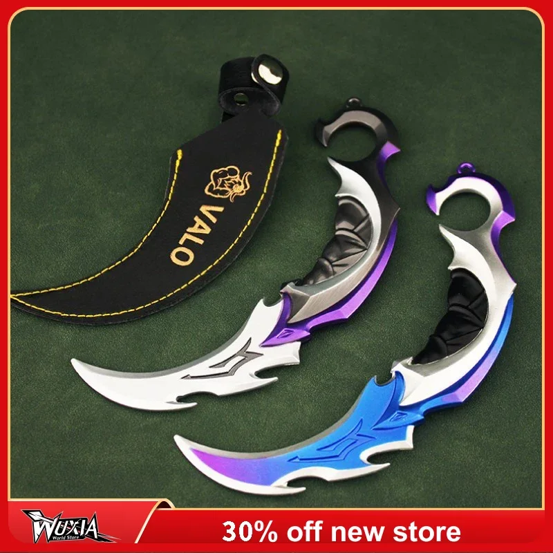 

16cm Valorant Weapon Big Melee Reaver 2.0 Karambit Knife Metal M4 Game Peripheral Samurai Collection Knife Keychain Kids Toys