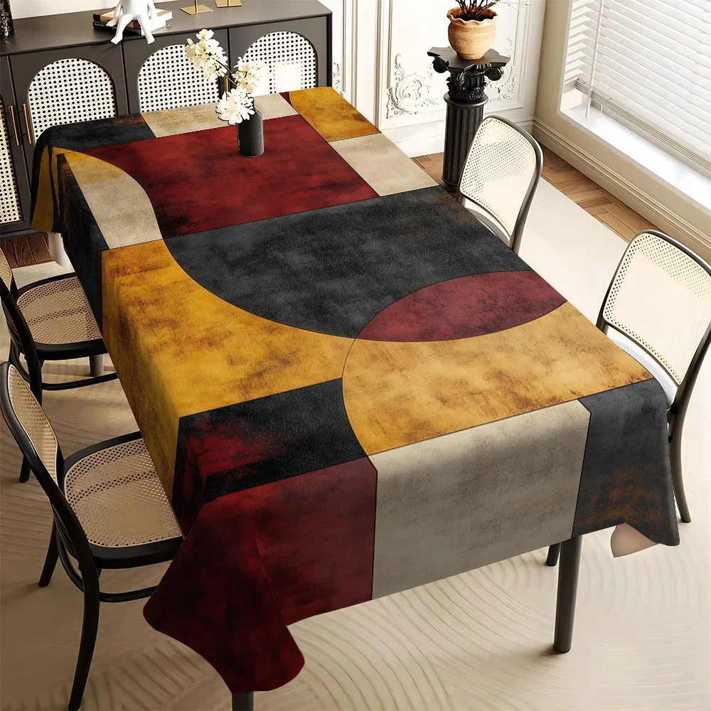 Classic Vintage Motif Printed Tablecloth, Sophisticated Table Cover for Dining, Coffee Table, and Party Event Setup