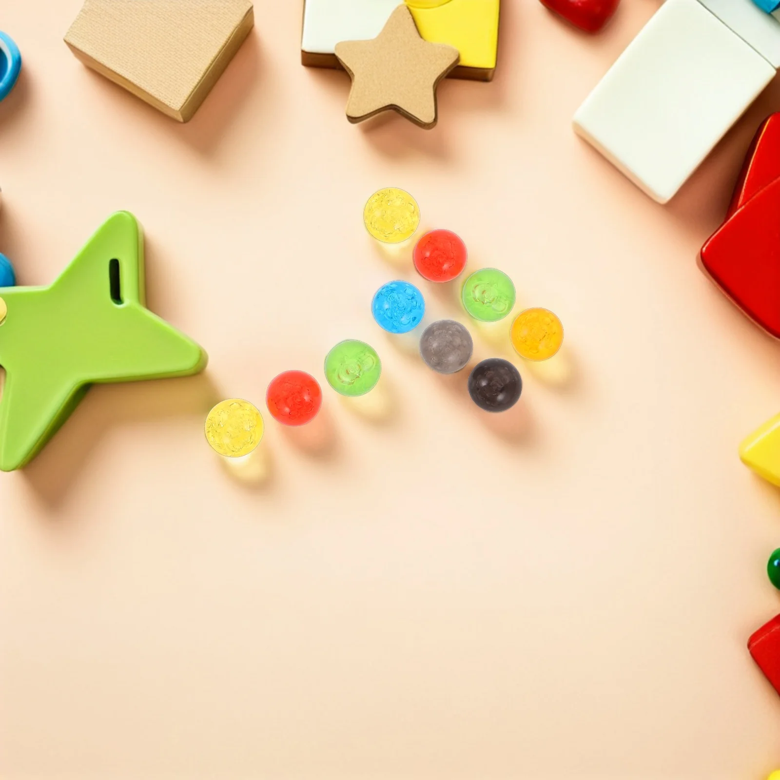 ลูกแก้วหลากสีสำหรับเด็ก 50 ชิ้น ขนาด 15 มม. ลูกแก้วอะคริลิคหลากสีสดใส สำหรับเกมเด็ก ของเล่นเสริมทักษะคณิตศาสตร์ งานฝีมือ และของตกแต่ง