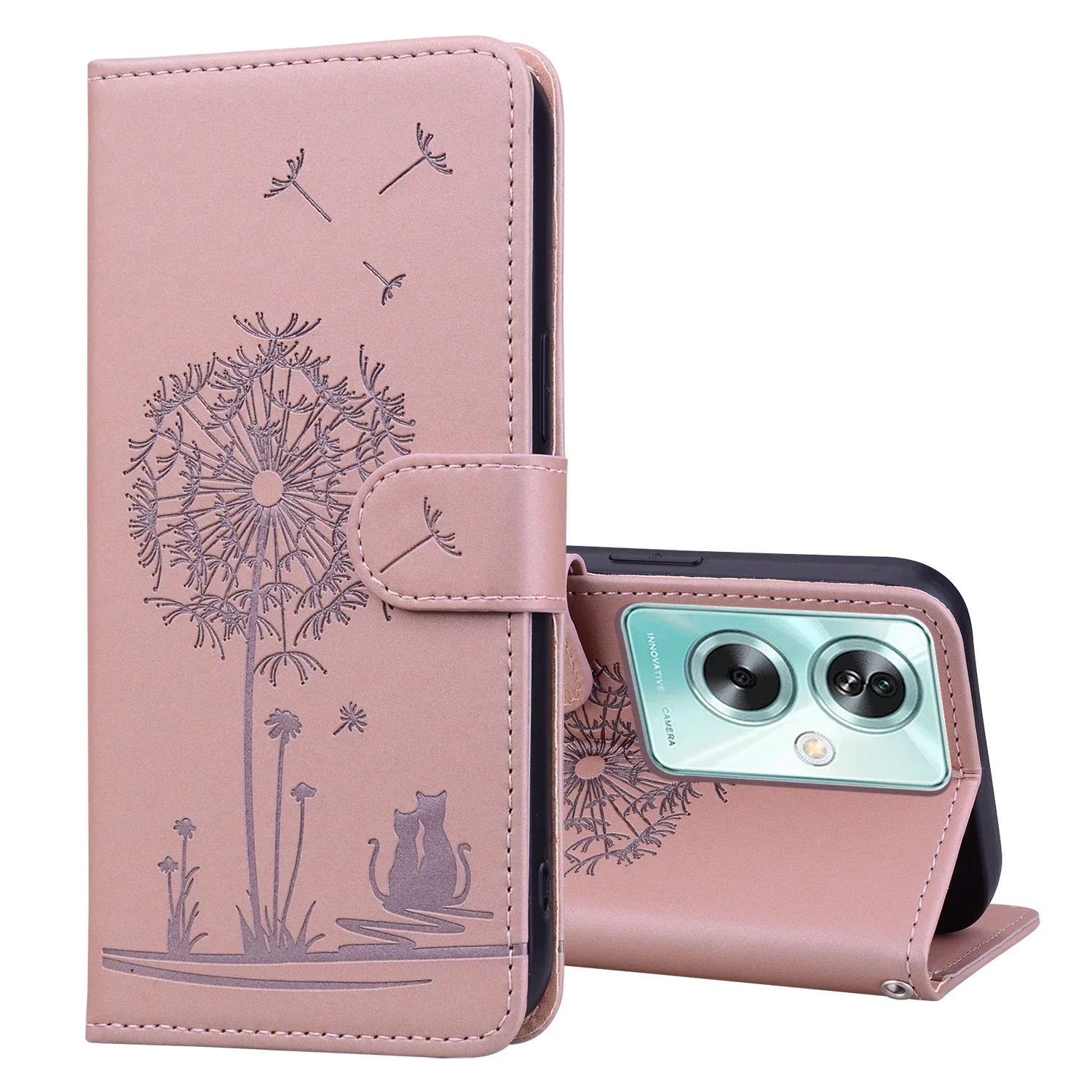 colourful Leather Case Anti-fall Flip Wallet Phone Case For OPPO A17 A76 A96 A58 A78 A98 A79 4G/5G REALME 9i