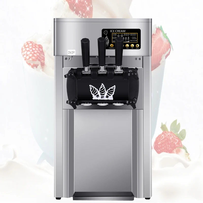 

Commercial Desktop Soft Ice Cream Machine Sweet Cone Ice Cream Machine 18-22L /H Ice Cream Maker Vending Machine 1200W