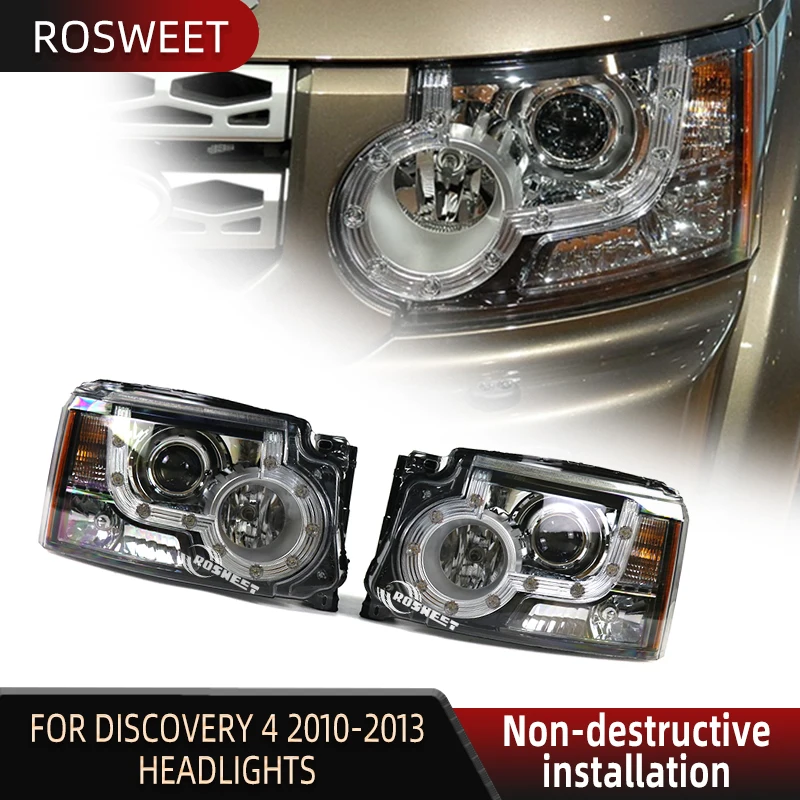 Car LED Front Headlamp Fit For Land Rover Disscovery 4 Accessories 2010 2011 2012 2013 L319 Headlights