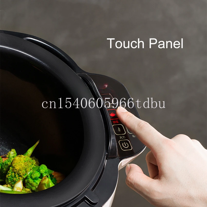 Imagem -05 - Máquina de Cozinhar Inteligente Automática Completa Panela Antiaderente Wok Painel de Toque Multi Fogão Máquina de Fritar Fogão 6l