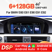 8.8 inch Android 14 OS Car Radio For BMW 5 Series E60 E61 E63 E64 E90 E91 E92 E93 CCC CIC Stereo CarPlay Auto Multimedia GPS DSP