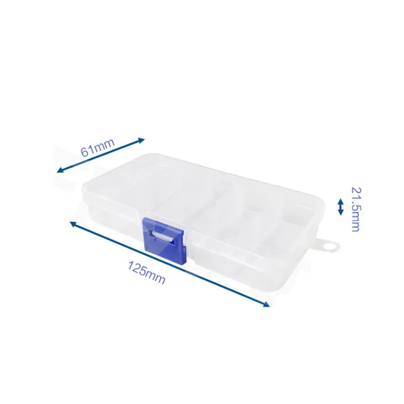 10 Grid canbe remove transparent plastic small box kit storage box jewelry jewelry box electronic components parts finishing box