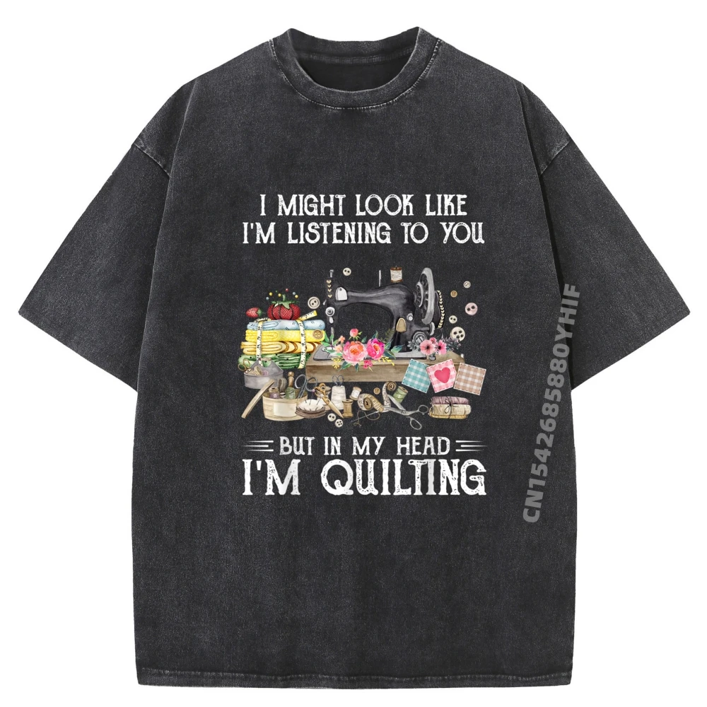 

Я могу выглядит так, я м слушаю тебя, но моей головой, стеганые рубашки, мужские футболки с рисунком, унисекс, мужская стираная одежда