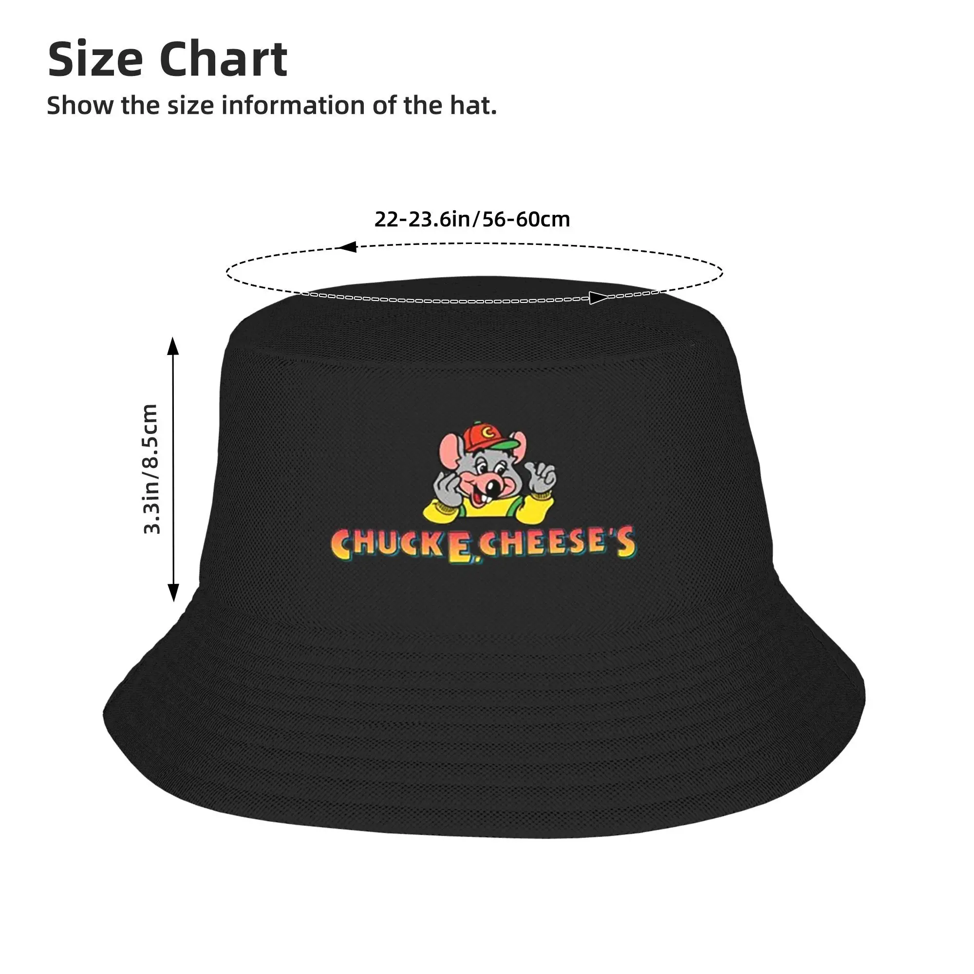 Chuck E Cheese  Bucket Hat Panama Bob Hats Outdoor Cool Autumn For Summer Beach Fishing Unisex Fisherman Caps