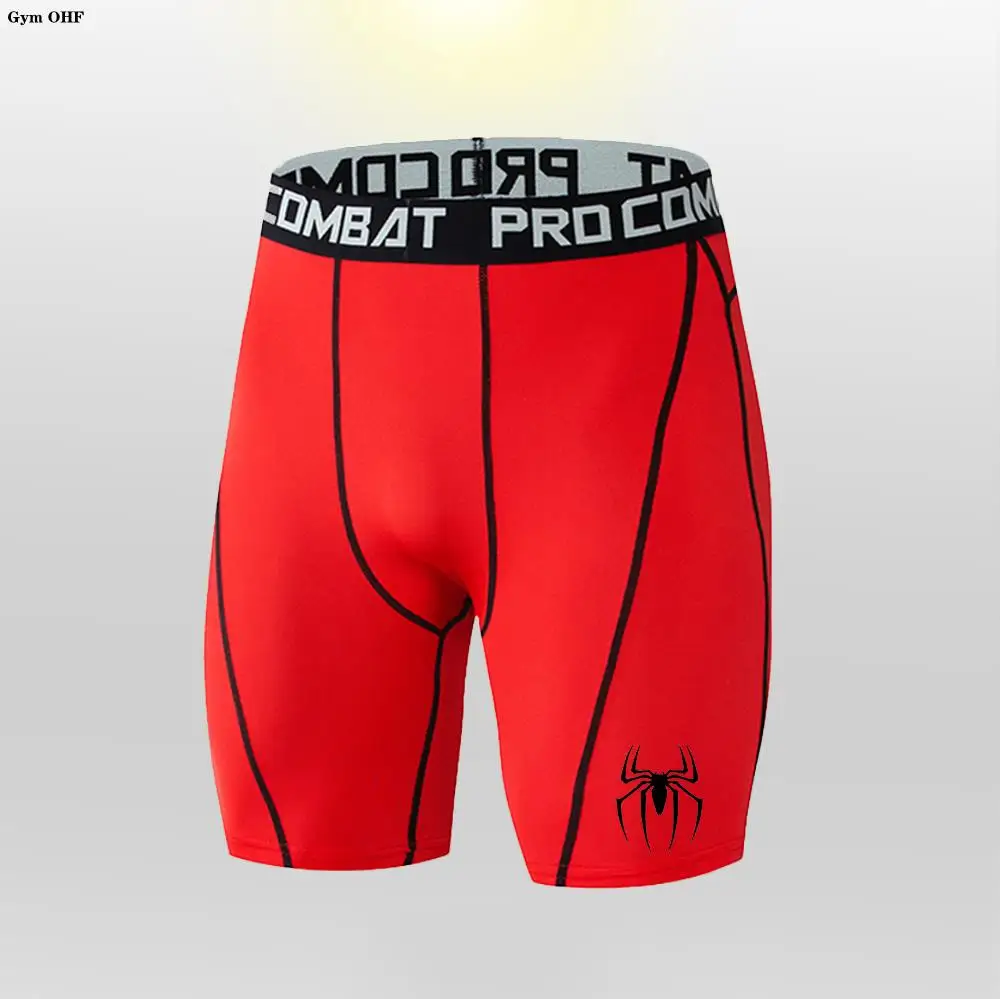 Superhero Running Shorts Men Jogging Fitness Training Quick Dry Gym Mens Shorts