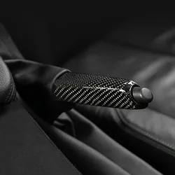 Car Handbrake Grips Cover For BMW E90 E92 E60 E39 F30 E31 F34 F10 F20 Accessories Universal Carbon Fiber Pattern Interior Trim