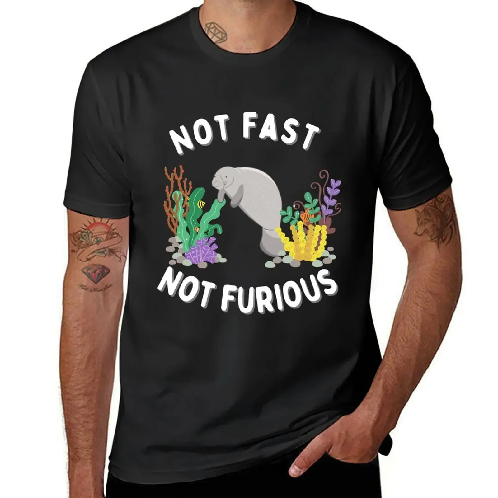 

Not Fast, Not Furious - Manatee T-Shirt graphic tee shirt rapper graphic tees oversized t shirt men