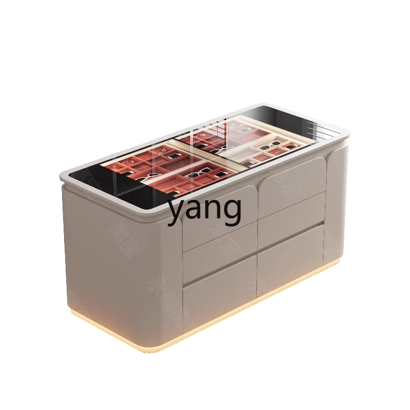 

TGF light luxury cloakroom clothing store jewelry cabinet solid wood multi-layer storage household chest
