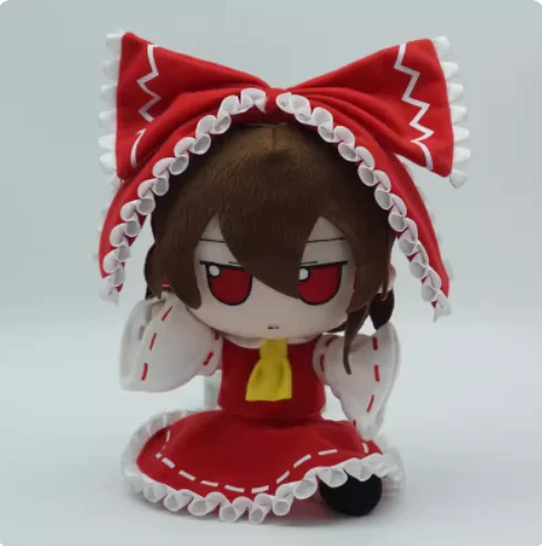 Figura bonita de Anime TouHou Project Hakurei Reimu, Cosplay de chica sentada, almohada Kawaii, regalos