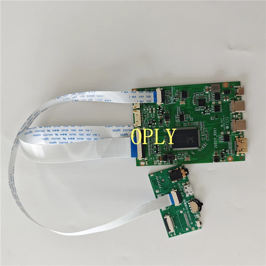Placa controladora mini hdmi, compatível com 2 tipos c para b140hak03.2 b140hak03 14 "1920x1080 edp kit de tela de painel led diy