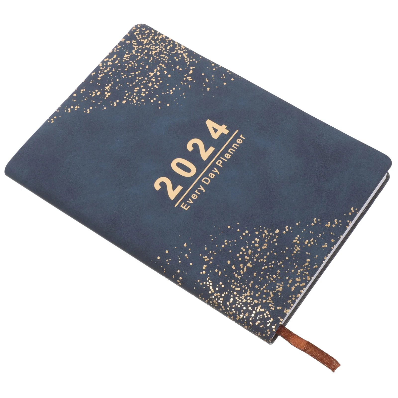 

Calendar 2024 Agenda Book Daily Planner Undated Notebook Practical Writing Notepad Blue for Office