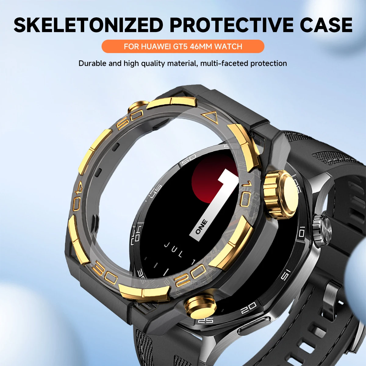 Жесткий чехол для ПК для Huawei Watch GT5 46 мм, сменный к Ultimate, защитный чехол-бампер для Huawei Watch GT 5, аксессуары (без стекла)