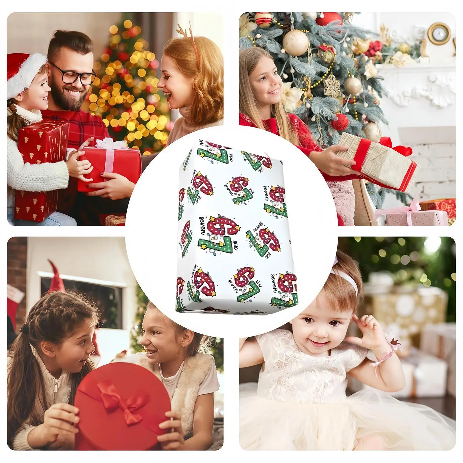 

Рождественская упаковочная бумага, 20 шт., праздничная салфетка, традиционная праздничная оберточная бумага для традиционного праздника, обмена дома