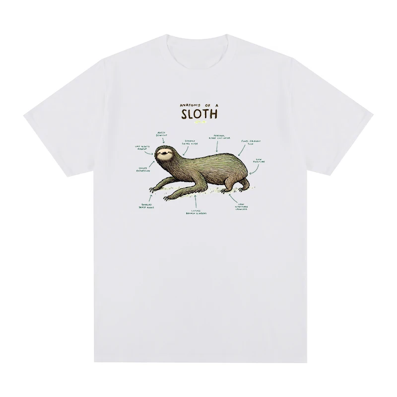 sloth Vintage T-shirt Funny Animal Cotton Men T shirt New TEE TSHIRT Womens Tops