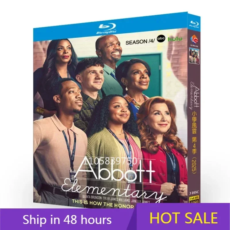 Abbott Elementary Season 4 (2024) 3-Disc 1080P HD All Region New Box Set English DTS-HD 5.1 Audio Blu-ray Disc DVD
