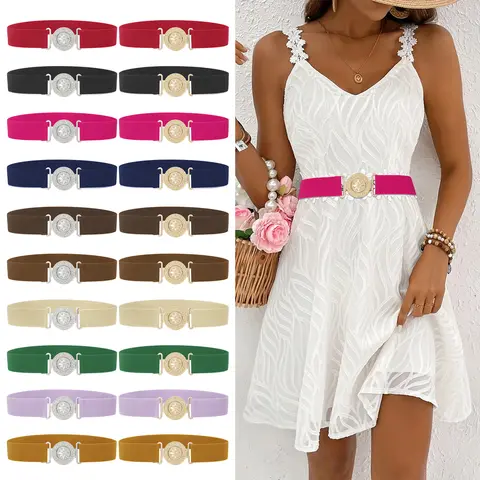 SISHION 2025 Fashion Plus Size S-XXL Women Waist Belts YD0057 Slim Elastic Corset Belt Waistband