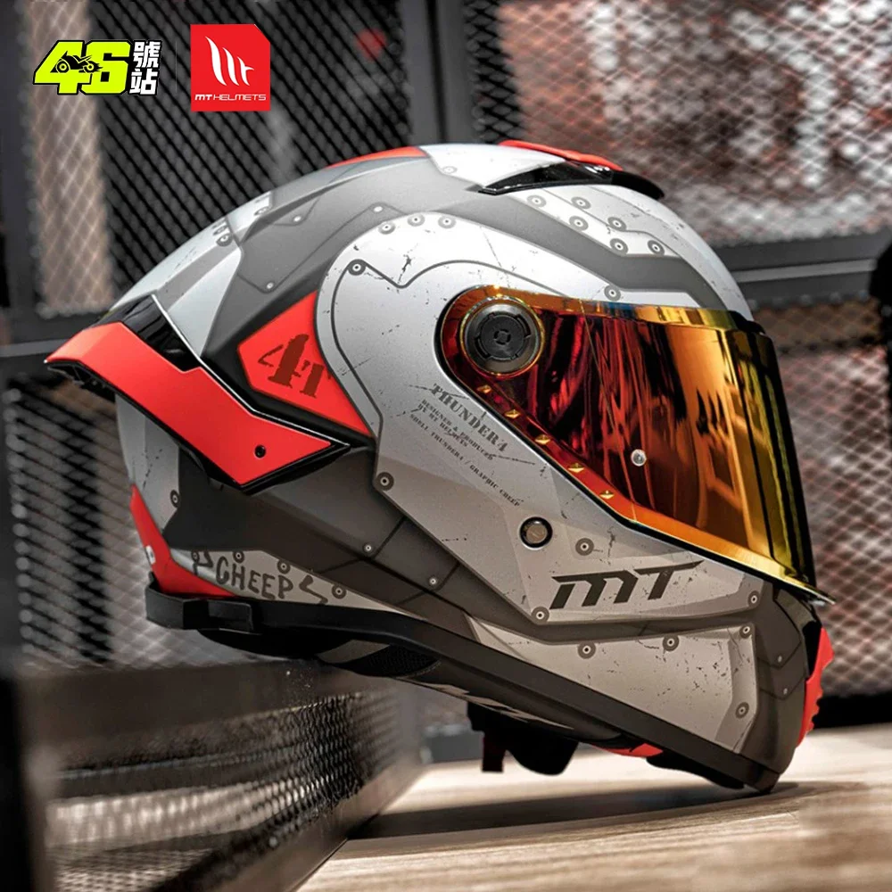 Motorcycle Helmet Full Face Design with Clear Visor DOT & ECE Approved Ventilation System for Street Racing and Touring