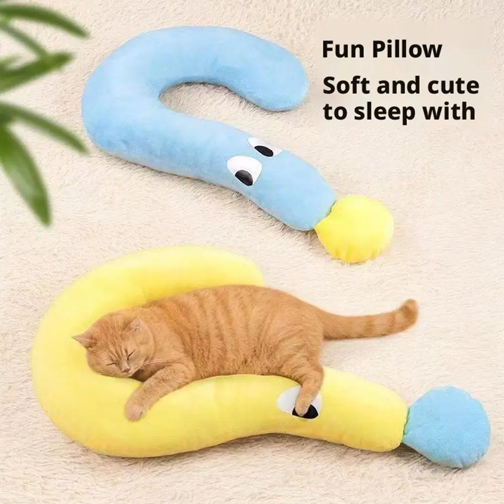 Pet Question Mark Pillow Winter Pet Pillow U-Shaped Neck Protector Deep Sleep For Puppy Kitten Pillow Dogs Cats Headrest