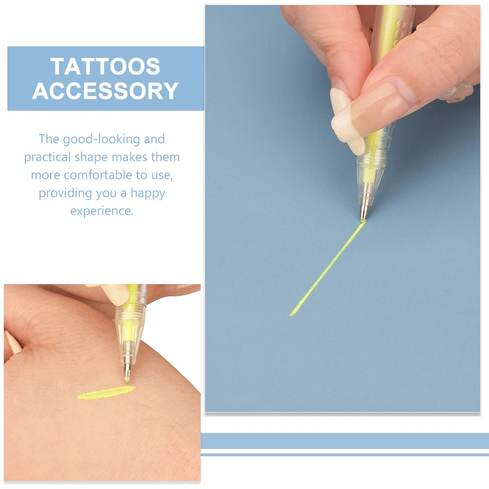 

1 комплект маркеров для макияжа бровей, легко рисоваемые чистые линии для салона и домашнего использования, маркер для тела, белая ручка для татуировки