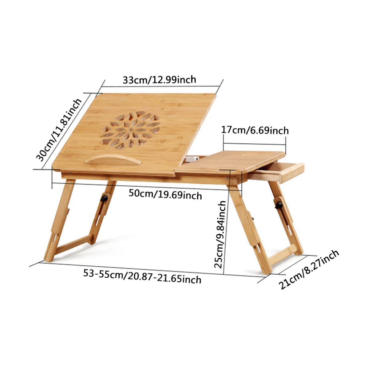 للطي مكتب للحاسوب شخصي الخيزران المحمولة صينية سرير قابلة للطي متعددة الوظائف طاولة طعام نمط لوتس مع أدراج صغيرة للدراسة
