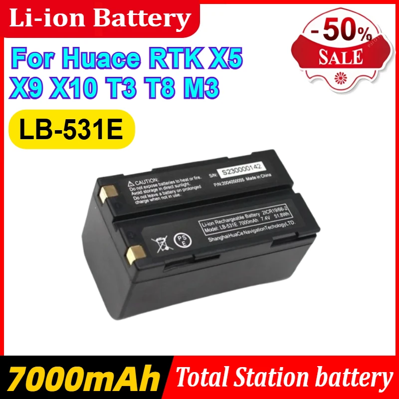 

LB-531E High-Capacity Battery Compatible for Huace RTK X5 X9 X10 T3 T8 M3 Main Units